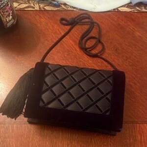 Morgan Taylor Black Quilted Clutch